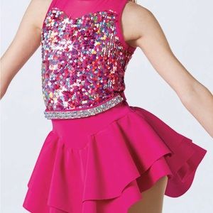 Weissman All Electric recital dress in Lipstick color. NWT